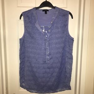 Periwinkle J. Crew sheer textured blouse with cami